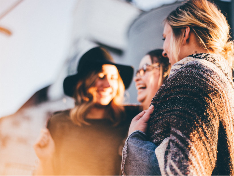 Women laughing